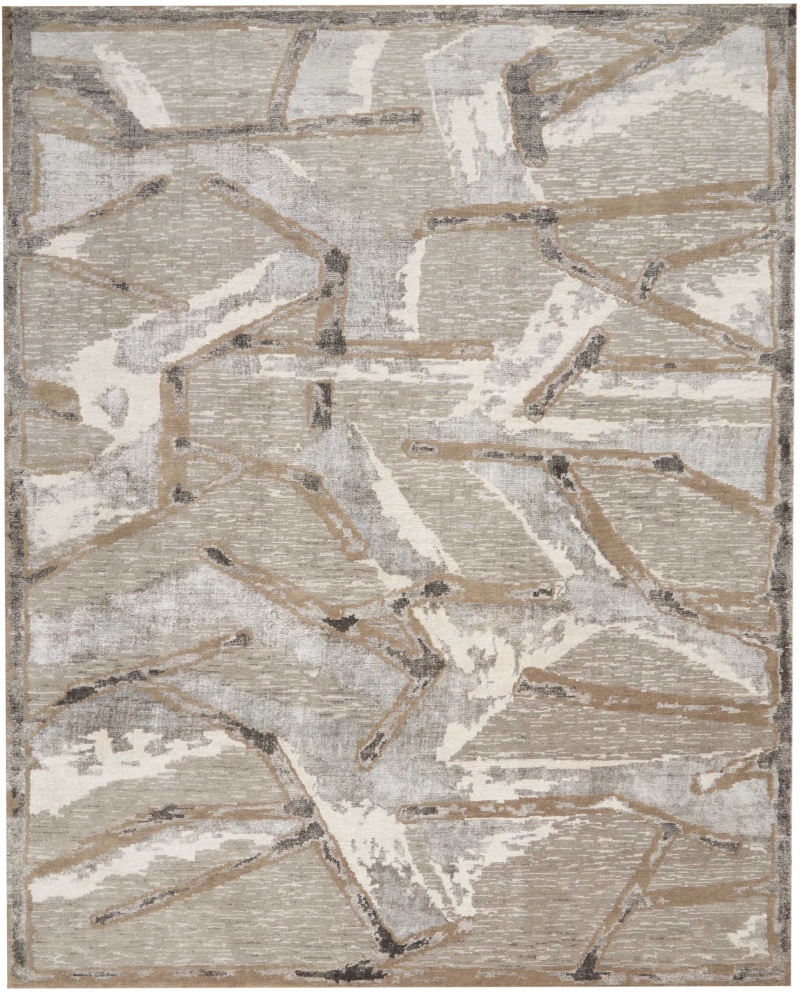 Christopher Guy Wool Silver Cgw16 Wool Blend Contemporary Area Rug - 9 Ft X 12 Ft - Silver