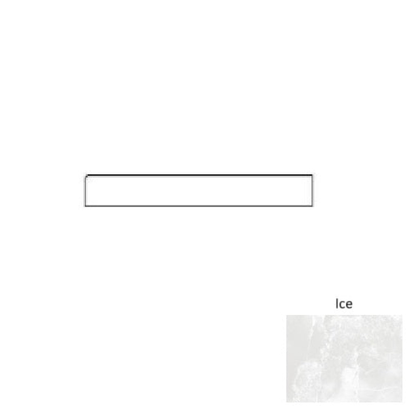 Lizart Ice Porcelain Floor & Wall Trim - 3" x 24" Bullnose