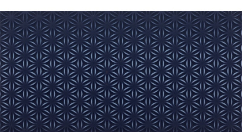 Luminique Navy Weave Ceramic Tile - Glossy - 12" X 24"