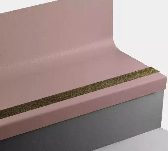 Johnsonite Red Clay Hammered Rubber Stair Tread