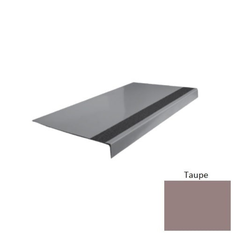 Flextones Taupe Type 170 Distinct Designs Rubber - 12 1/4" X 72" Stair Tread - Smooth