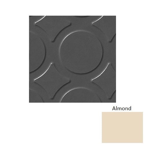 Flextones Almond Rct Radial Iii Rubber Distinct Designs Tile - Textured - 18" X 18"
