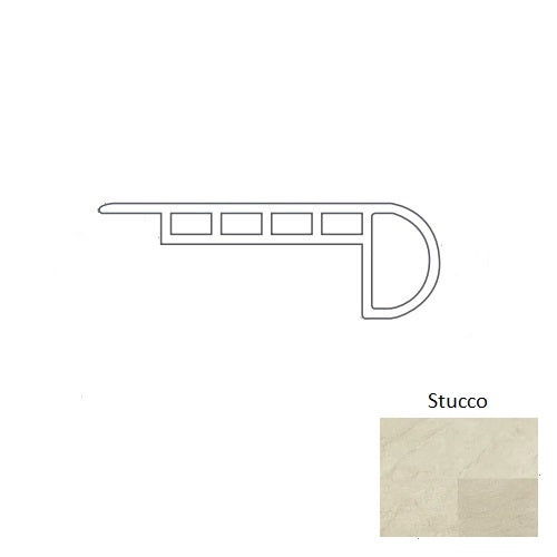 Adura Max Rectangles (Mar) Meridian Stucco Luxury Vinyl Moulding / Trim - 94" Overlap Stair Nose - Embossed