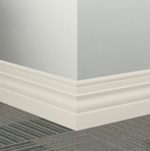 Johnsonite Mist Rubber Millwork Contoured Wall Base, 4 1/2" x 96" x 3/8", Diplomat