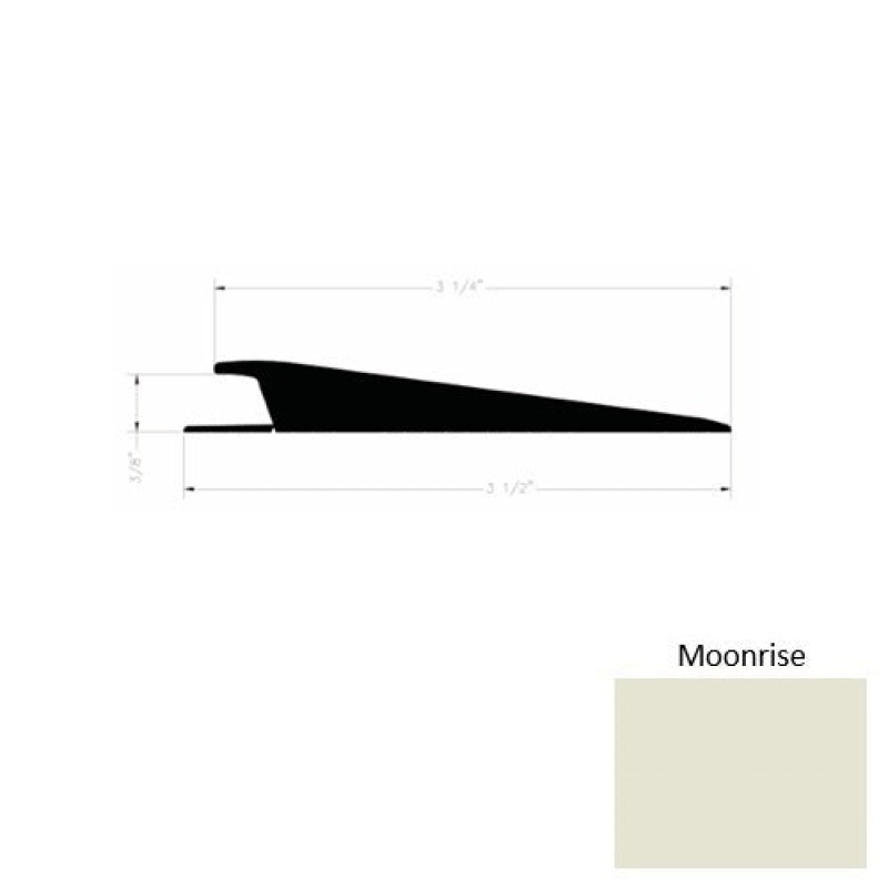 Solid 74 Moonrise Rubber Rolling Traffic Transition - 3 1/2" X 9 Ft (108") X 3/8"