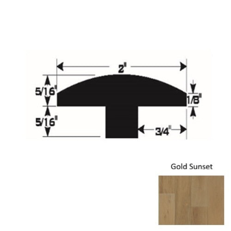 TimberBrushed Gold Sunset Heights T Molding