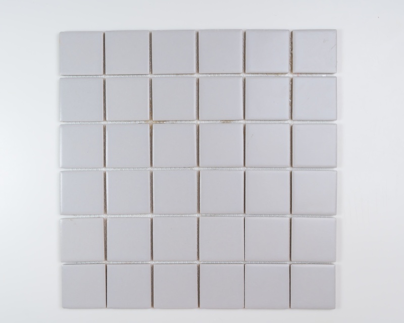 Grey Porcelain Mosaic - 2" X 2" Square - Matte
