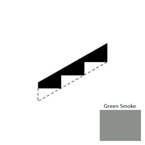 Johnsonite Green Smoke Rubber Moulding / Trim – 10" x 6 ft Stringers