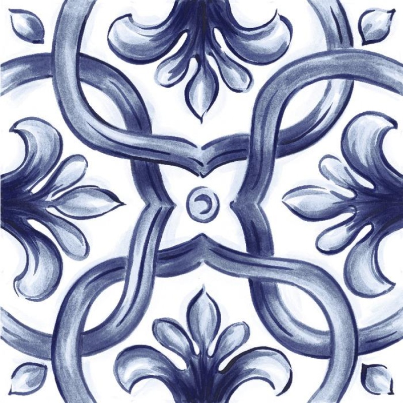 Amuri Decoro Maiolica Tappeto 2 Porcelain Tile - Matte - 8" X 8"