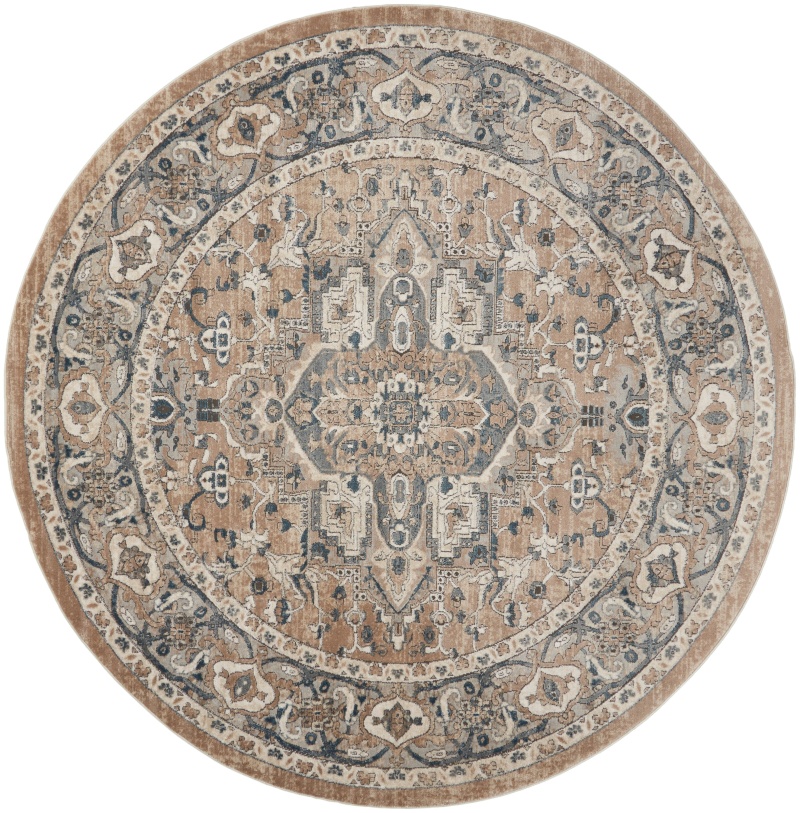 Quarry Qua05 Beige / Grey Polypropylene Farmhouse Area Rug
