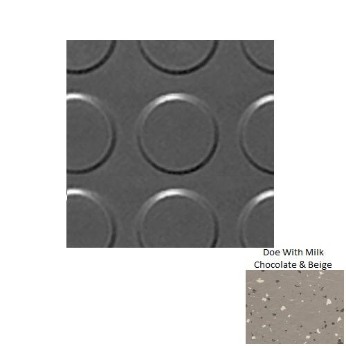 Spextones Doe With Milk Chocolate & Beige Rbt Radial High Profile Rubber Distinct Designs Tile - Textured - 18" X 18"