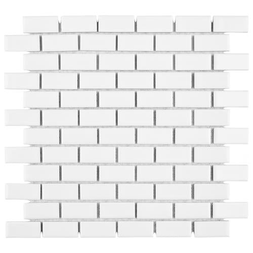 Hudson White Subway Porcelain Mosaic - Brick - Glossy