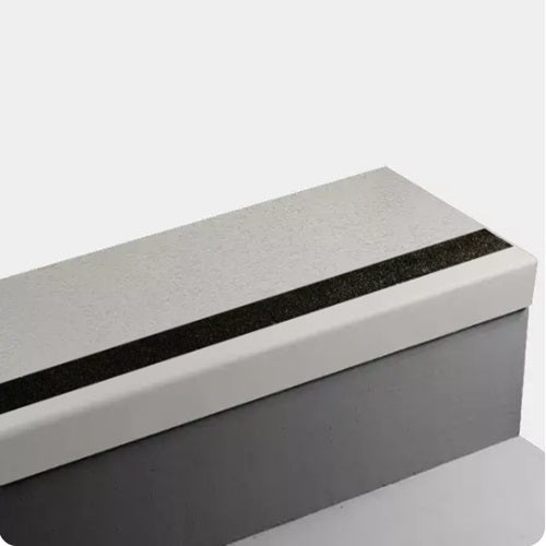 Johnsonite Grey Haze Rice Paper Rubber Stair Tread