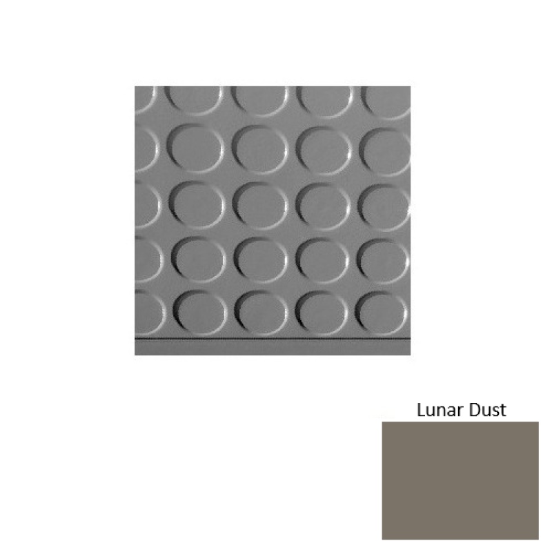 Solid 97 Lunar Dust Vantage Raised Circular 15" Depth Rubber (Sq) Stair Tread With Dupont Kevlar - Textured