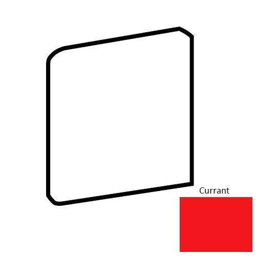 Color Wheel Classic Currant Ceramic Wall Trim - 6" X 6" Bullnose Corner - Semi Gloss