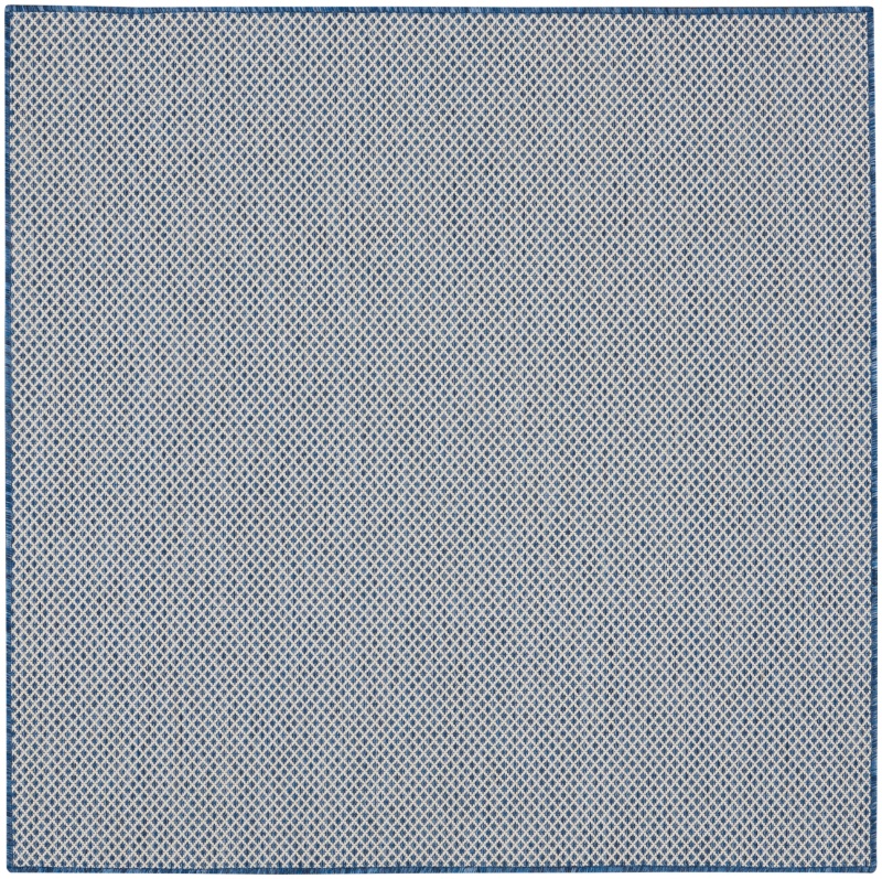 Courtyard Cou01 Ivory Blue Modern Area Rug