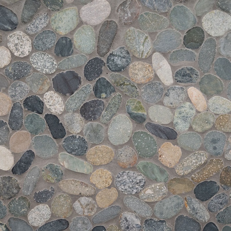 Rainforest Sliced Marble Pebble - 12" X 12" - Tumbled