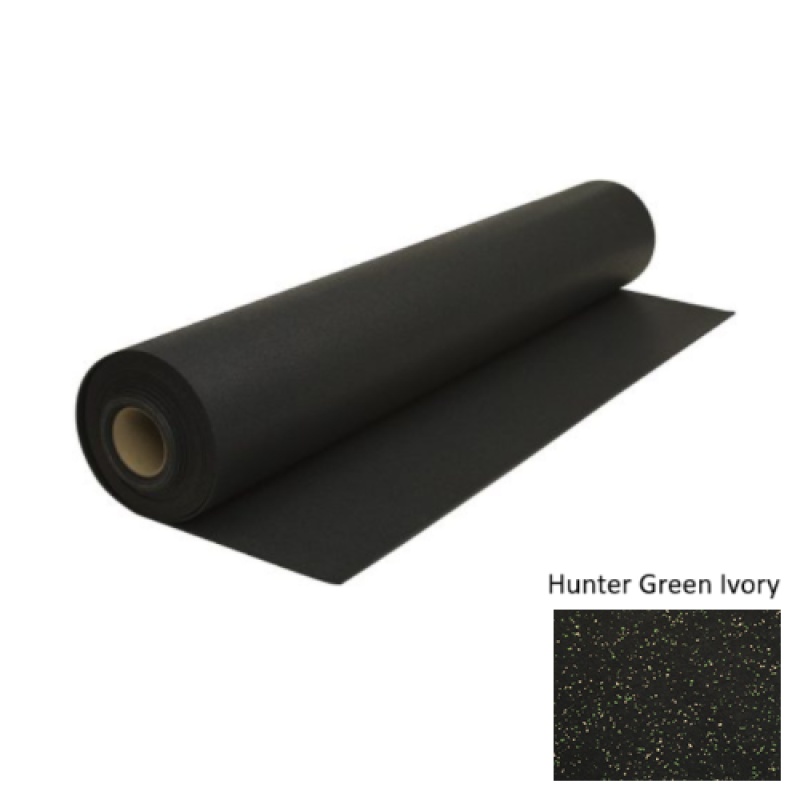 Hunter Green / Ivory Recoil Fitness Flooring