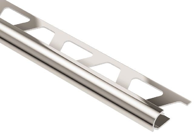 Rondec Bullnose Metal Tile Edging Trim - Polished Nickel Anodized Aluminum