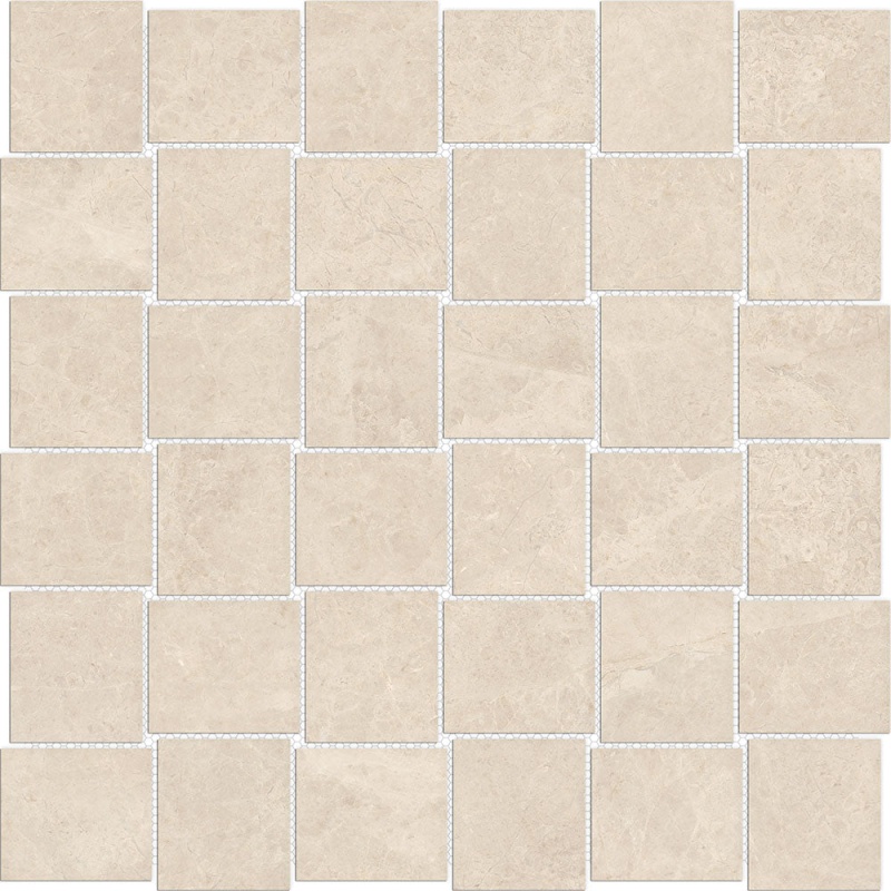 Mayfair Allure Ivory Porcelain Mosaic – 2" x 2" Basket Weave