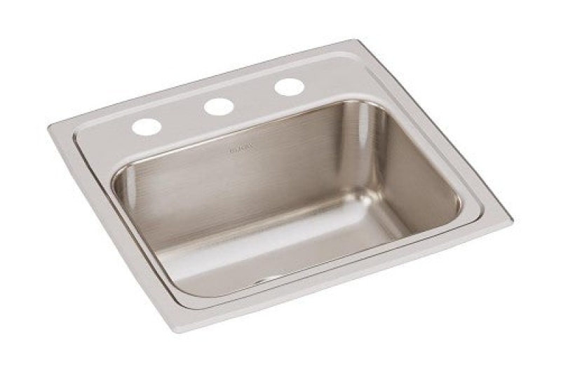 Dlrq1716101 Lustertone Classic Stainless Steel Drop In Single Bowl Kitchen Sink - 17" X 16" X 10 1/8" With 1 Hole - Stainless Steel