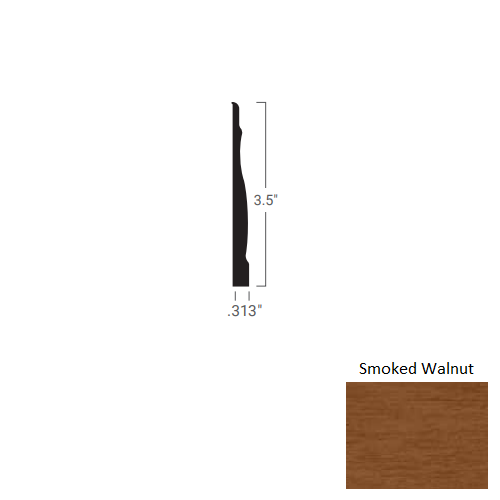 Smoked Walnut Rubber Masquerade Wall Base