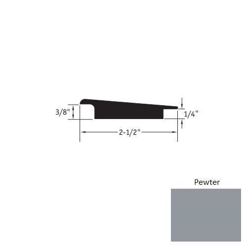 Johnsonite Pewter Vinyl Moulding / Trim