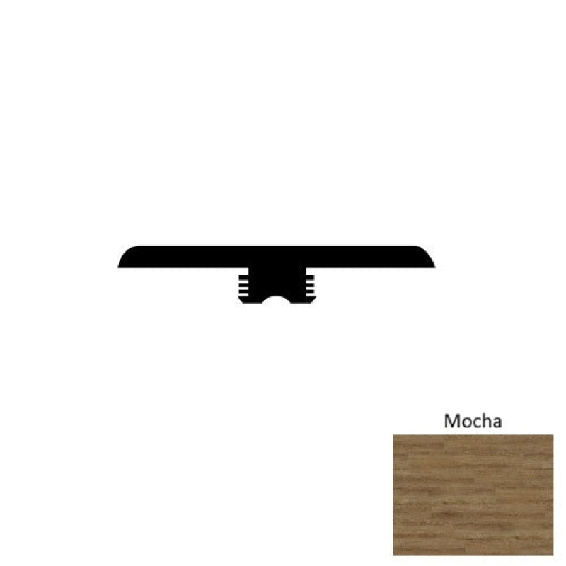 Evolux Apres Tm Mocha Luxury Vinyl Moulding / Trim - 1 3/4" X 5/16" - 94" T Molding - Embossed