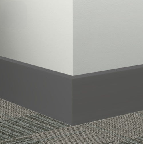 Johnsonite Black Rubber Millwork Contoured Wall Base - 2 1/2" X 96" X 3/8" Mandalay 2.5" - Millwork Contoured Wall Base