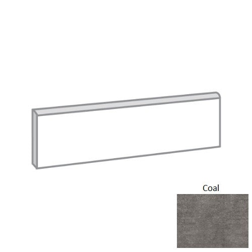Hangar Coal Porcelain Floor & Wall Trim 6" x 12" Cove Base Matte