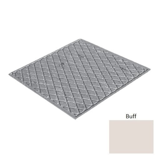 Flextones Buff Rubber Diamond Landing Tile - Textured - 27" X 27"