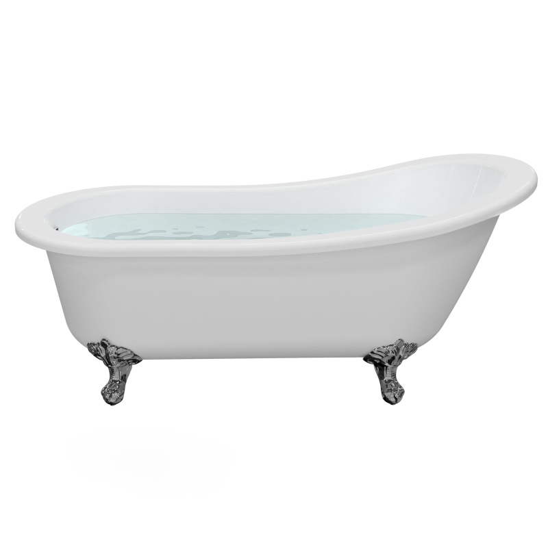 Hg9002.61 Acrylic Freestanding Soaking With Left Drain - White - 27.17" X 55.17"