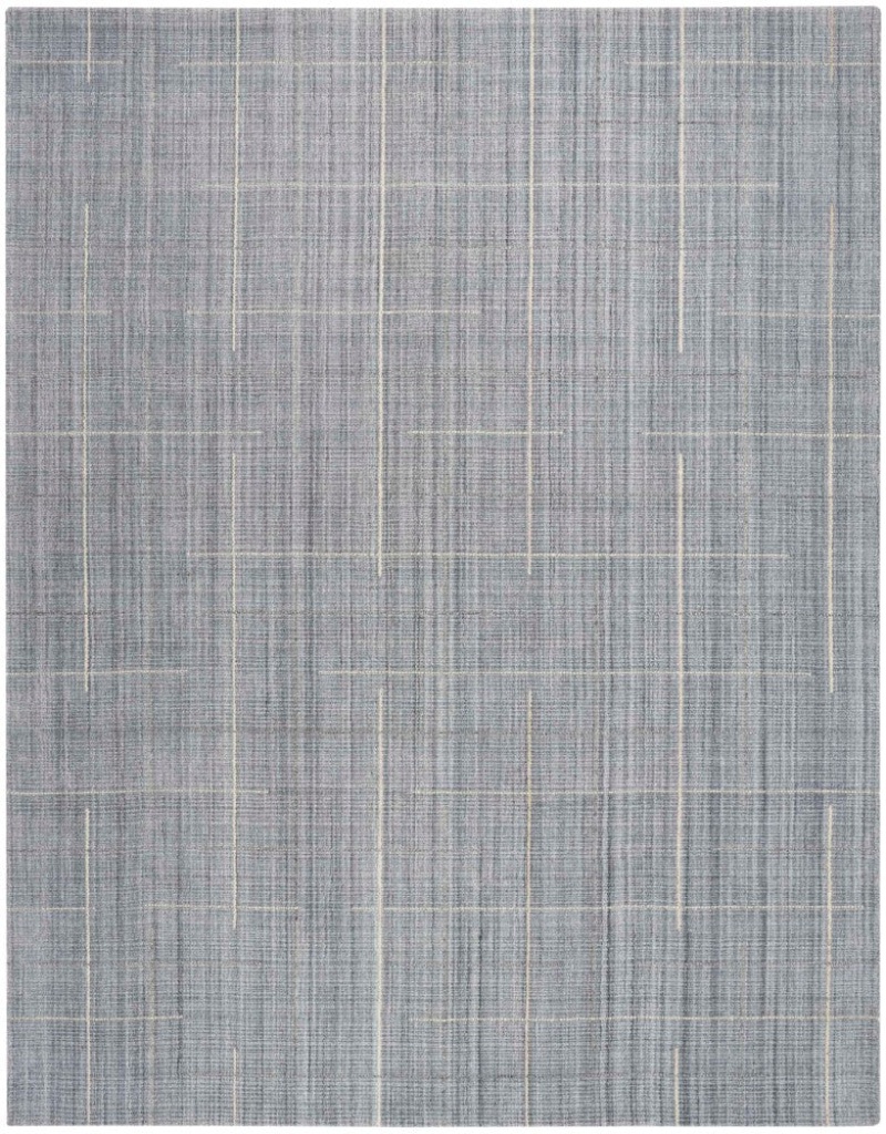 Ck041 Architectura Denim Act01 Wool Blend Contemporary Area Rug - 10 Ft X 14 Ft - Denim