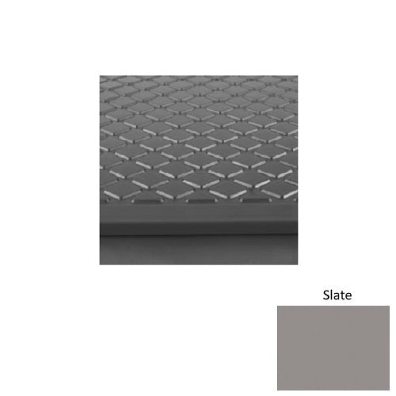 Solid 30 Slate Rubber (Sq) With Galley Red Abrasive Strip Stair Tread With Dupont Kevlar - Textured