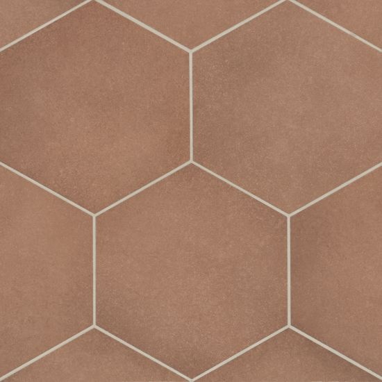 Makoto Umi Terracotta Porcelain Tile - Matte - 10" X 11 1/2" Hexagon