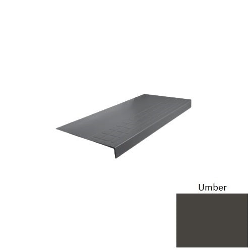 Flextones Umber Type 800 Distinct Designs Rubber - 12 1/4" X 72" Stair Tread - Raised Square Design