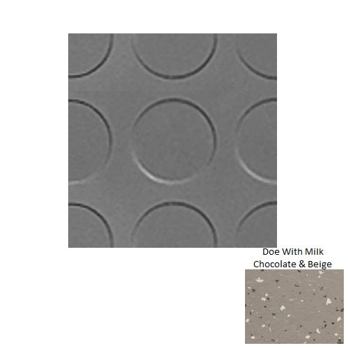 Spextones Doe With Milk Chocolate & Beige Rlt Radial Low Profile Rubber Distinct Designs Tile - Textured - 18" X 18"