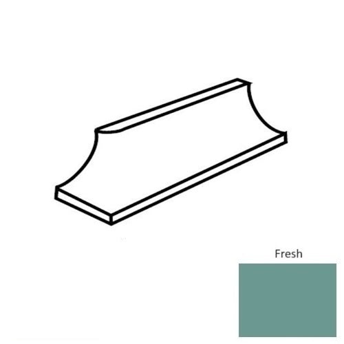 Unglazed Mosaics Fresh Porcelain Floor & Wall Trim - 1" x 2" Cove Base Outcorner Right - Matte