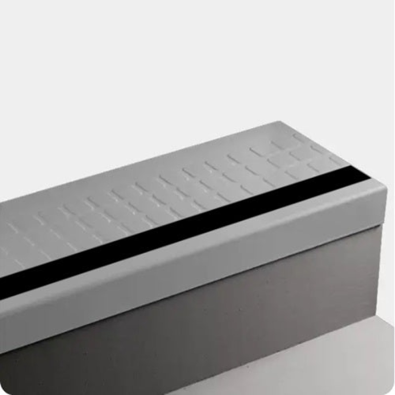 Vapor Grey Raised Square Rubber Stair Tread Trim