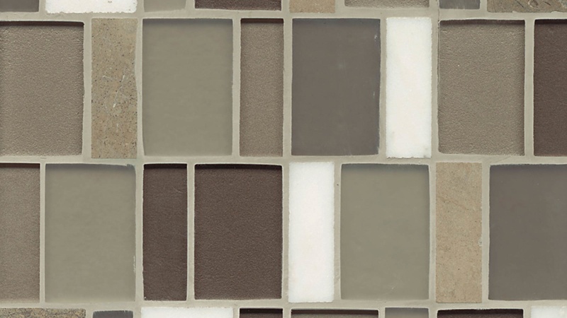 Manhattan Macarthur Glass & Stone Mosaic - Brick - Glossy & Matte