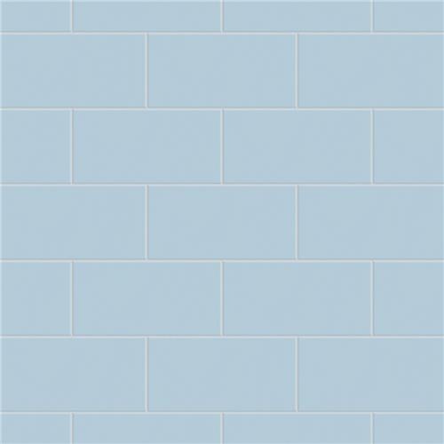 Projectos Sky Blue Ceramic Tile - Glossy - 3 7/8" X 7 3/4"