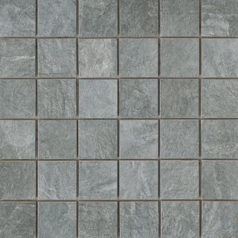 Brava Silver Porcelain Mosaic - 2" X 2" - Matte