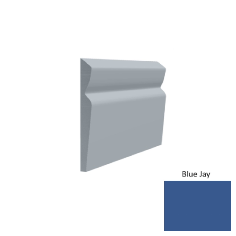 Contours #80 Divine Blue Jay Rubber Profiled Wall Base - Satin - 4 1/2" X 8 Ft