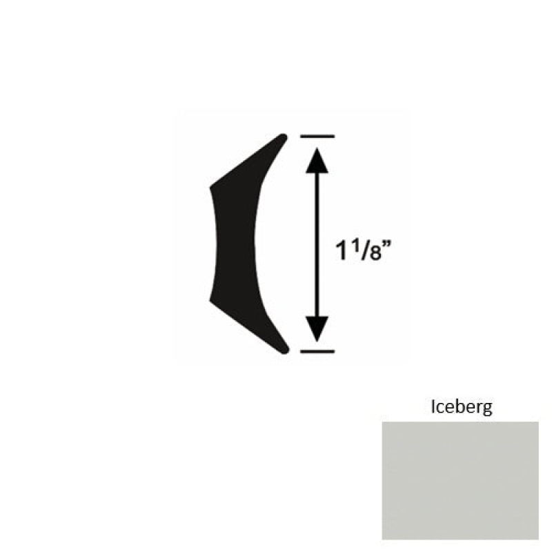Solid 44 Iceberg Rubber Fillet Strip - 1 1/8" X 9 Ft (108")