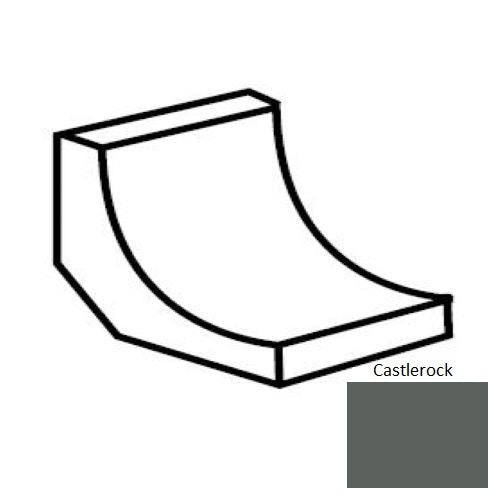 Keystones Unglazed Mosaic Castlerock Porcelain Cove Base Trim