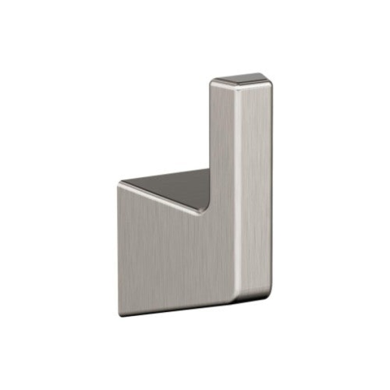 Blackrock Zinc Single Prong Robe Hook - Brushed Nickel - 3 9/16" (90 Mm) Length