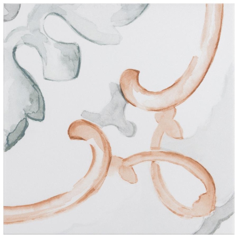 Saint Germain Chaud Deco Jules Porcelain Tile - Matte - 5 3/4" X 5 3/4"