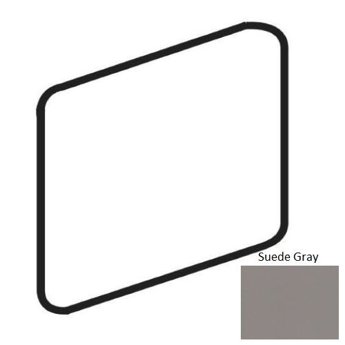 Color Wheel Linear Suede Gray Ceramic Wall Trim - 2 1/8" X 2 1/8" Bullnose Corner