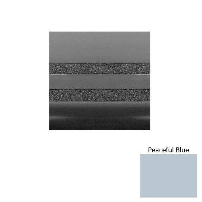 Solid 40 Peaceful Blue Heavy Duty With Two 3/4 Inch Strips Rubber (Sq) With Safety Yellow Abrasive Strip Stair Tread - Smooth