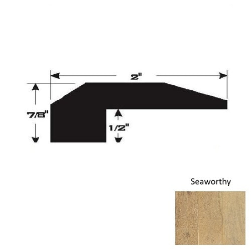 Seaworthy Hardwood Moulding / Trim - 90" Threshold - Ultra Low Gloss Urethane
